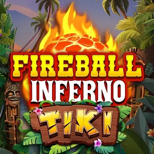 Fireball Inferno Tiki slot visual from NetEnt available on fatpirate-kasino.fi